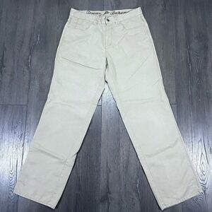 Tommy Bahama‎ Pants Men 32x31 Beige Flat Front Lyocell Lyocell Lightweight Beach